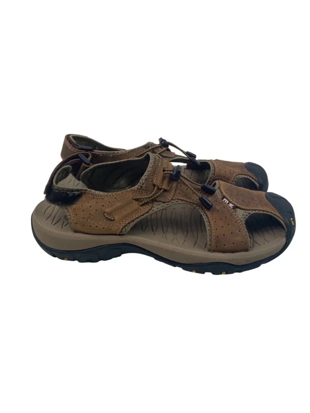Rojeam Mens Brown Walking Sandals Closed Toe Beach Shoes Size 10